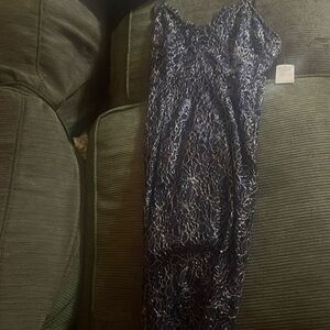 Nordstrom blue and silver cocktail dress bought 2 years ago.